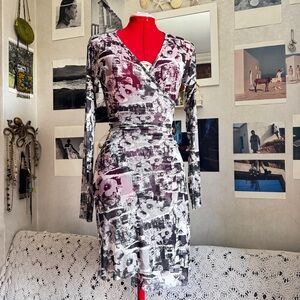 Dulcet A black and white tulle dress with a scent. Floral print